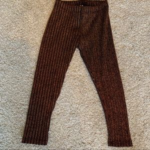 Copper shimmer leggings Zara